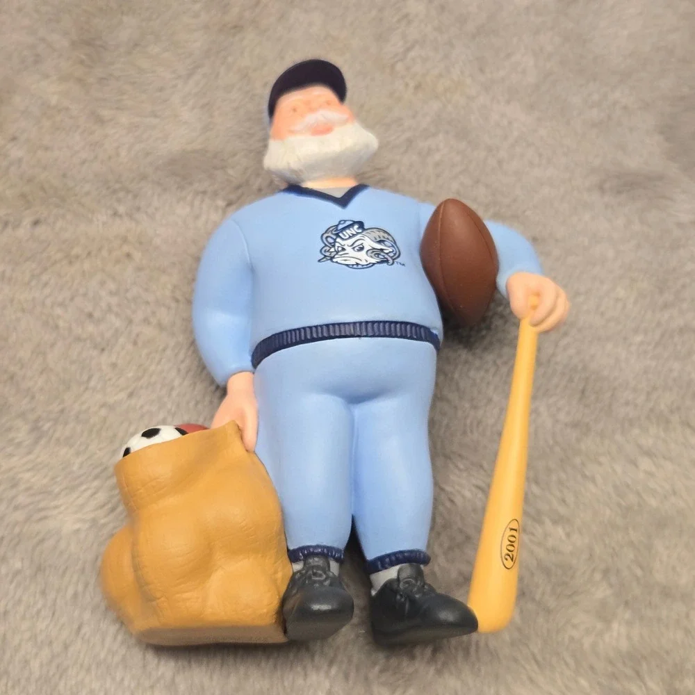 UNC Tar Heels Santa Sports Christmas Ornament 2001 Hallmark Keepsake